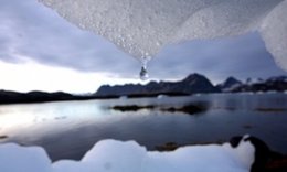 An iceberg melts iion Kulusuk, Greenland