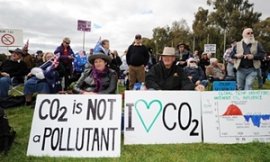 Anti-carbon tax protesters in Canberra.