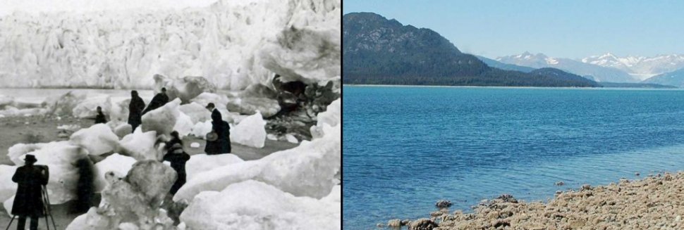 Global warming pictures before and after