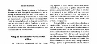 Human Ecology theory