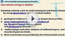 Climate change: Evidences for Climate change and Global
