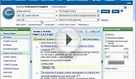 Searching Ebsco for articles on Global Warming