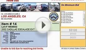 Vehicles from Los Angeles Motorcycle Salvage