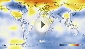 Youtube video by NASA : global warming : temperature map